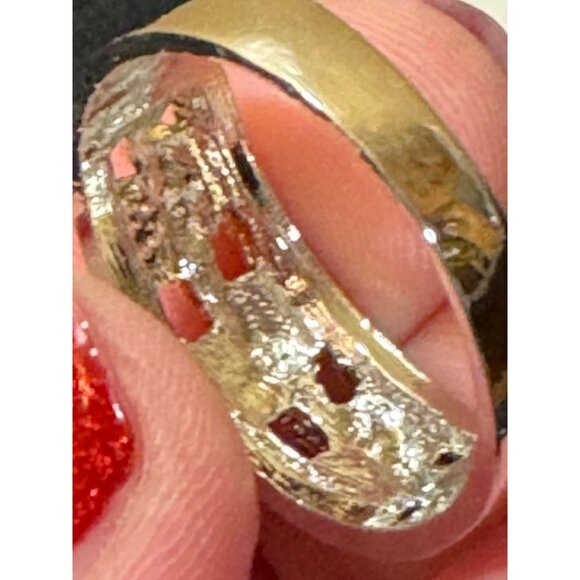 Gold & Silver Tone Elephant Ring With Rhinestones For Women Size 10 - Picture 6 of 7